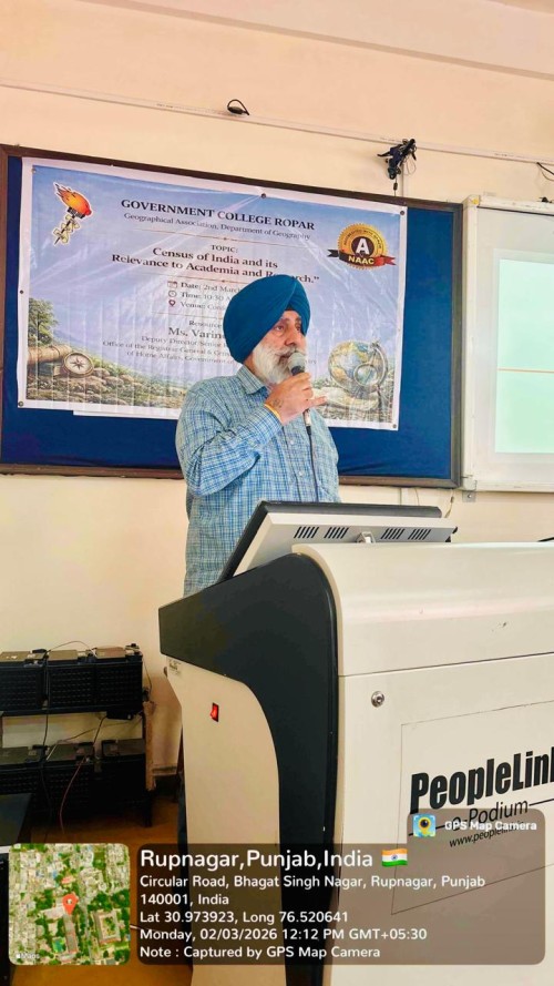  2026-03-02 A Special Lecture On Census Was Organized At Government College Ropar